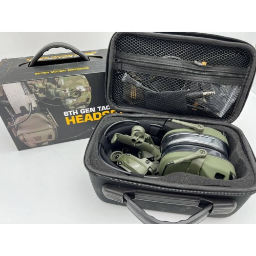 6TH GEN TACTICAL HEADSET тактическая гарнитура, звукосниматель и шумоподавление, активные в Балаково