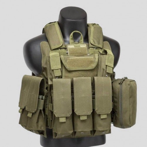 Тактический разгрузочный жилет «5 / пять карманов» с подсумками Tactical Molle Plate Carrier для съемных бронепластин в Балаково
