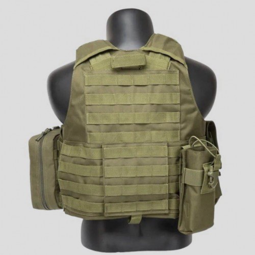 Тактический разгрузочный жилет «5 / пять карманов» с подсумками Tactical Molle Plate Carrier для съемных бронепластин в Балаково